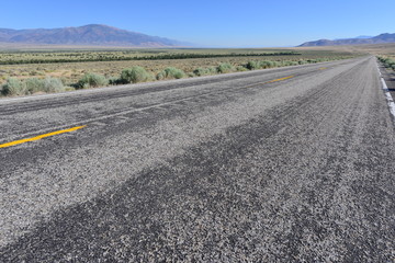 The scenery of US 50 State Highway in Nevada
