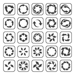 Set of arrows. Vector reload arrows.