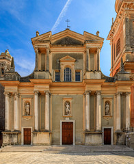 Old cathedral in Menton on the French Riviera