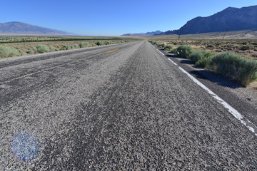 The scenery of US 50 State Highway in Nevada
