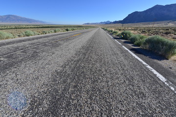 The scenery of US 50 State Highway in Nevada
