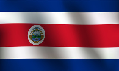 Flag of Costa Rica - Vector Illustration