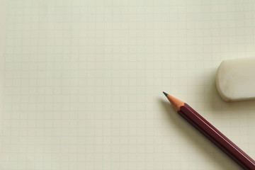 ノートと鉛筆と消しゴム