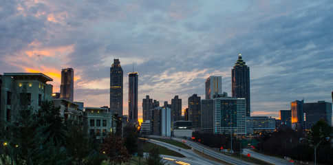 Fototapeta na wymiar Equalized - Atlanta, Ga. - From Jackson Street Bridge