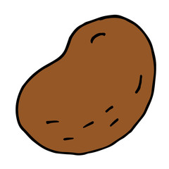 Potato vector sketch icon isolated on background