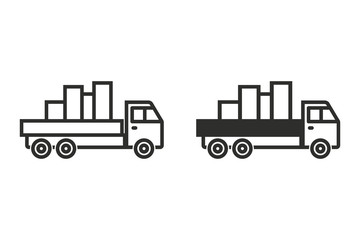 Naklejka premium Truck vector icon.