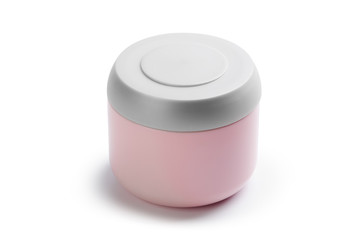 a tube of cosmetics on white background