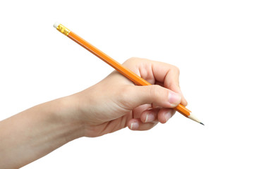 Pencil in the left hand