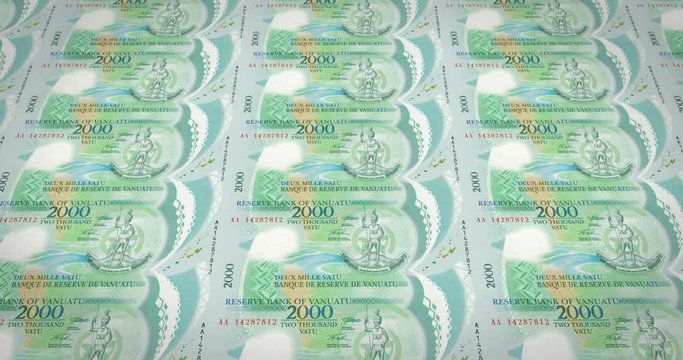 Banknotes of two thousand vanuatuan vatu of Vanuatu, cash money, loop