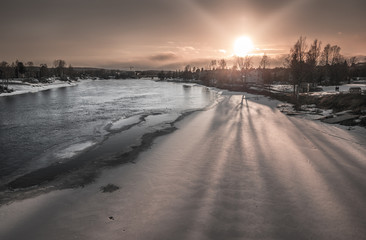 sunset in skellefte&aring;