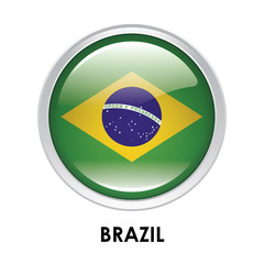Round flag of Brazil