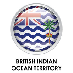 Obraz premium Round flag of British Indian Ocean Territory