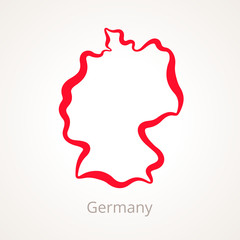 Germany - Outline Map
