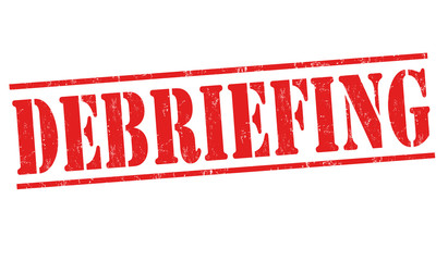 Debriefing sign or stamp