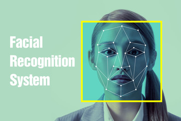 Facial Recognition System concept.
