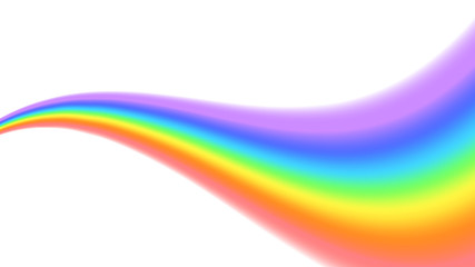 Rainbow icon. Shape wave isolated on white background. Colorful light and bright design element. Symbol of rain, sky, clear, nature. Flat simple graphic style Vector illustration