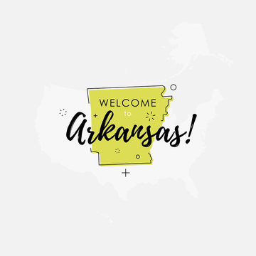 Welcome to Arkansas green sign