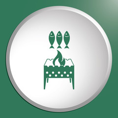 Grilled fish icon