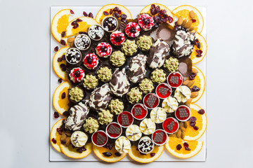 lot of different sweets on the table