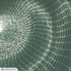 Lattice structure. Science or technology background. Graphic design. 3d grid surface. Abstract  vector illustration.