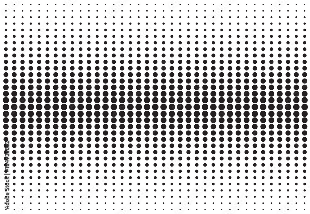 Poster abstract black and white halftone texture dots pattern. vector