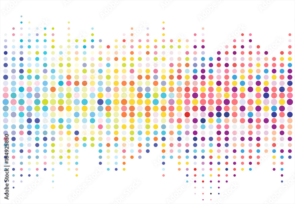 Poster abstract colorful halftone texture dots pattern. vector