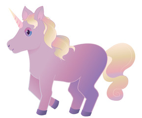 Beautiful Magic Unicorn, vector Eps