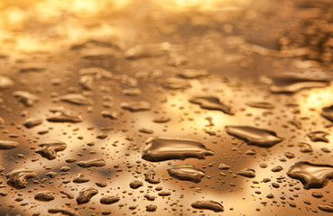 Drops of water on glass