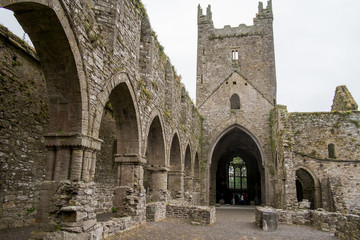 Fototapeta na wymiar Travel in Ireland. Jerpoint Cistercian Abbey