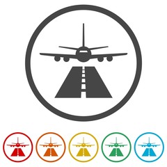 Airport icons set vector - Illustration 