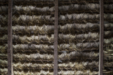detail of thatched roof
