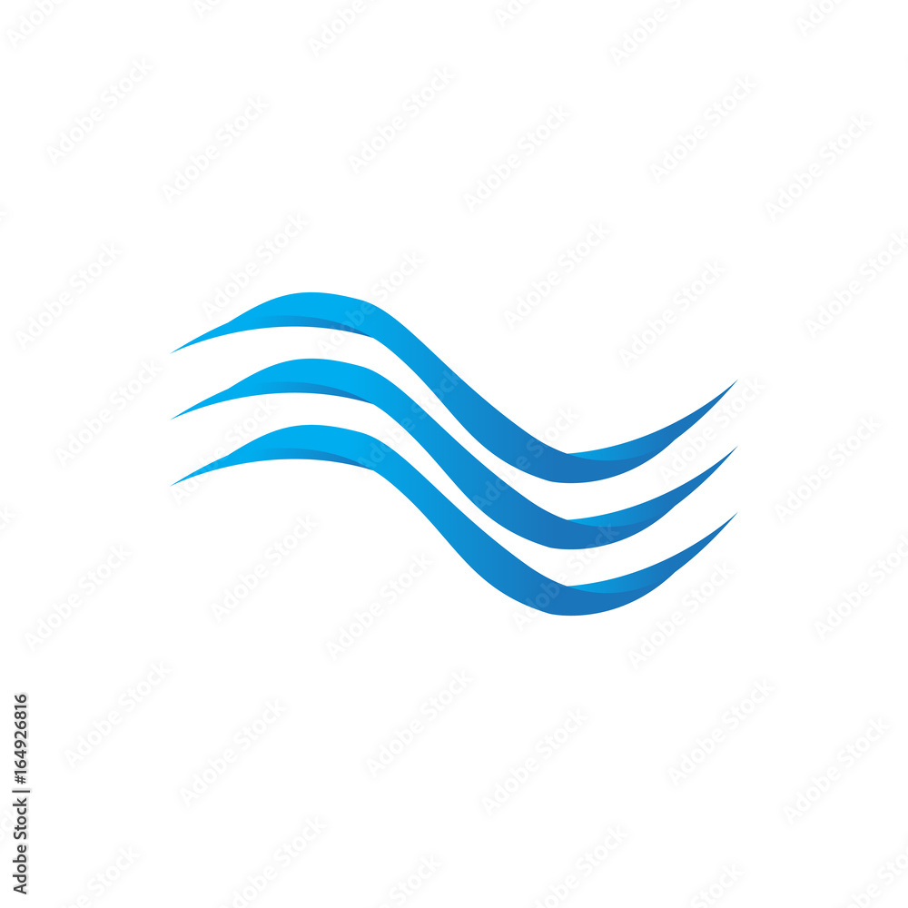 Wall mural wave logo