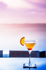 Sunset fresh cocktail
