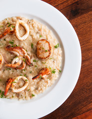 Seafood Risotto - Top angle shot