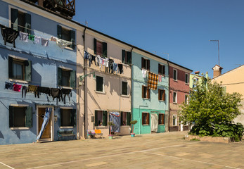 Fototapeta na wymiar Colored houses in Burano - Venice - Italy