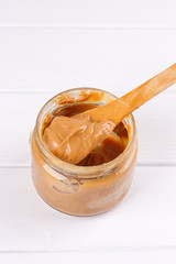 peanut butter with spoon
