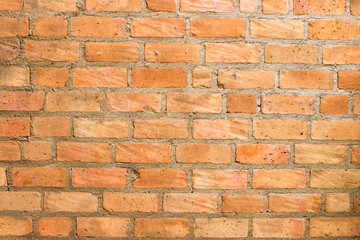 Brown brick wall for texture or background