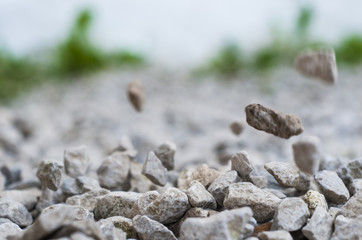 gravel, crushed stone, stone