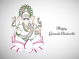 illustration of Hindu festival Ganesh Chaturthi background