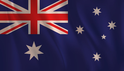 Fototapeta premium Flag of Australia, Waving 