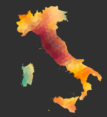 The Italian Map of Polygonal Style 