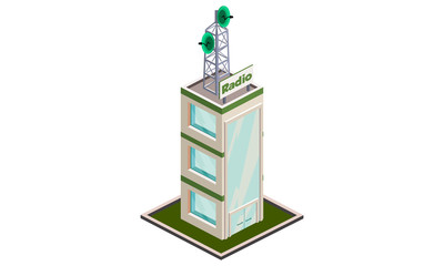 isometic building radio