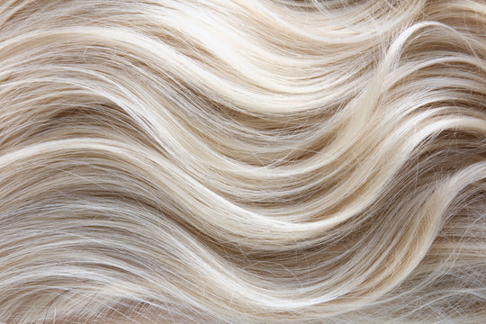 Female blonde curly  hair texture