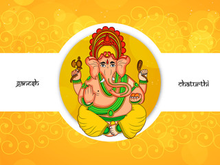 Fototapeta premium illustration of hindu festival Ganesh Chaturthi background