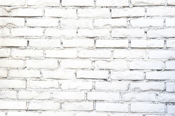 White grunge brick wall background