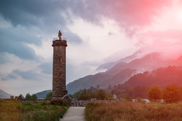 Glenfinnan Monument in the evening