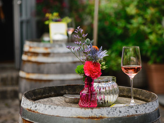 weinglas auf dem event