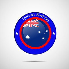 illustration of elements of Queen's Birthday Background