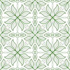 Floral Hand Drawn Black and Red Repeating Design Vector