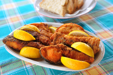 Fried fish carp